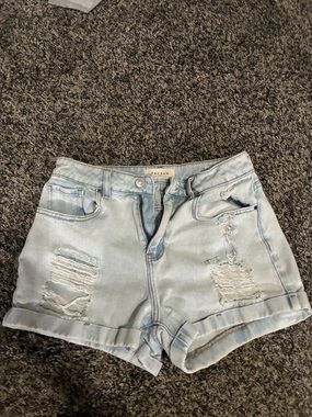 PacSun Light Wash Distressed Denim Shorts